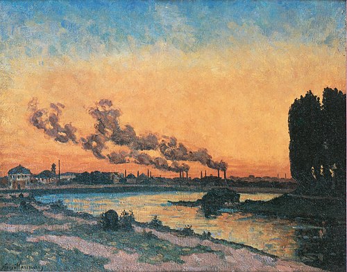 Soleil couchant à Ivry, 1873, Armand Guillaumin