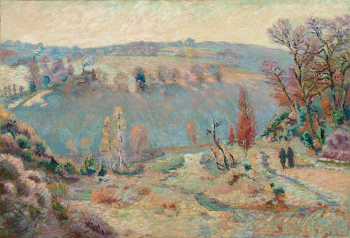 Valley of the Sédelle at Pont Charraud:  White Frost, 1907, Armand Guillaumin