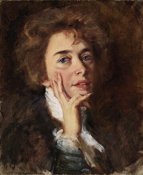 Self-Portrait with Jabot, 1896, Alice Pike Barney