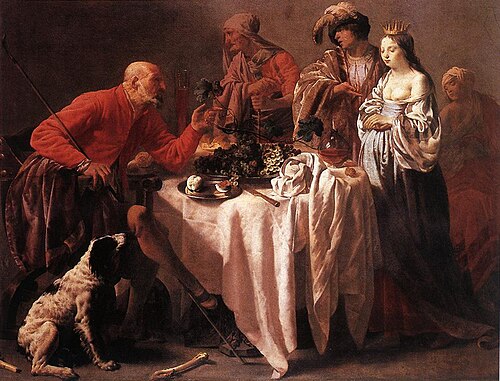 Jacob demande à Laban de lui accorder Rachel plutôt que Léa comme épouse, 1628, Hendrick ter Brugghen
