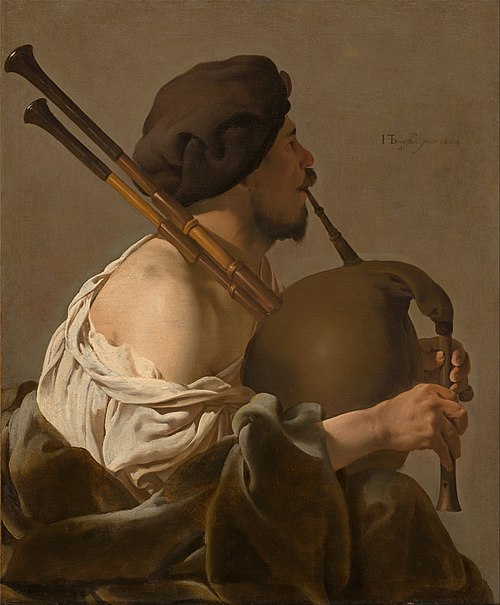 Bagpipe Player, 1624, Hendrick ter Brugghen