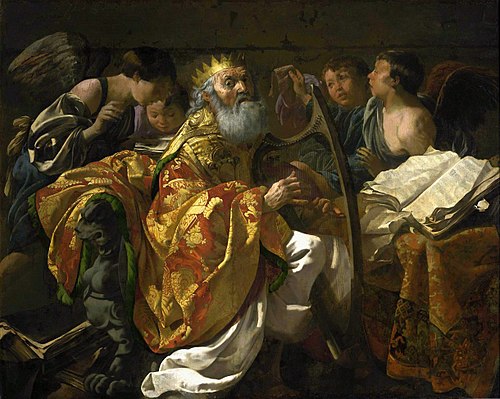 Le roi David jouant de la harpe., 1628, Hendrick ter Brugghen