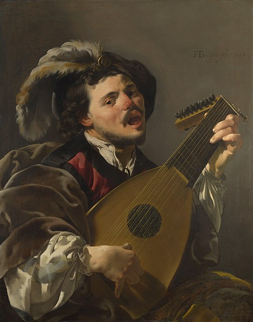 Homme jouant d'un luth, 1624, Hendrick ter Brugghen