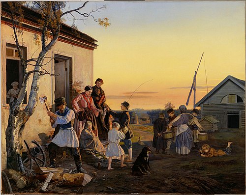 Farmyard, 1855, Andrei Andreyevich Popov