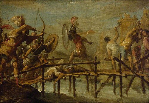 Horatius Cocles defending the Bridge, , Bernardo Strozzi