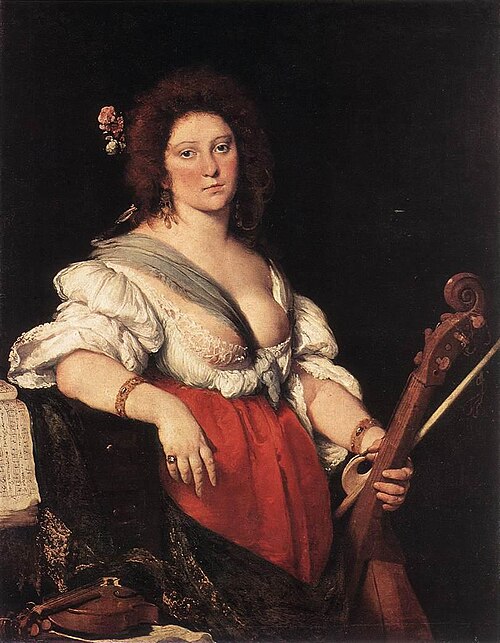 The Viola da Gamba Player, 1635, Bernardo Strozzi