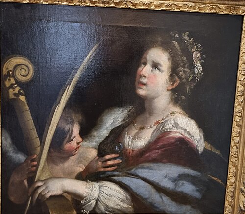 Sainte Cécile et l'ange, 1630, Bernardo Strozzi