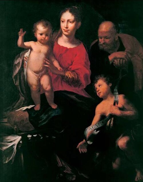 Holy Family with St. John the Baptist, 1600, Bernardo Strozzi