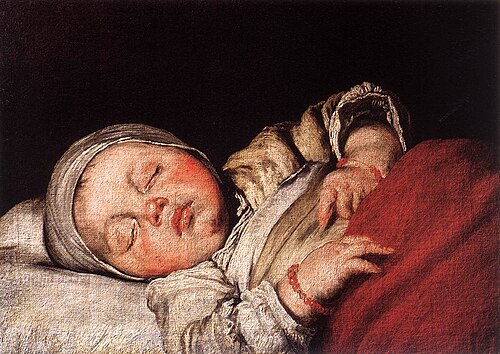 Sleeping Child, 1650, Bernardo Strozzi