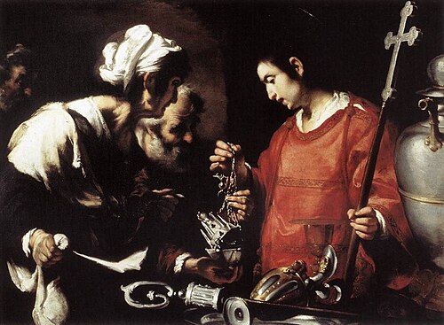 The Charity of St Lawrence, 1617, Bernardo Strozzi
