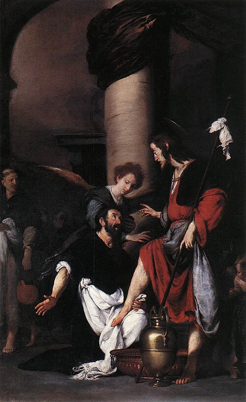 St Augustine Washing the Feet of Christ, 1629, Bernardo Strozzi