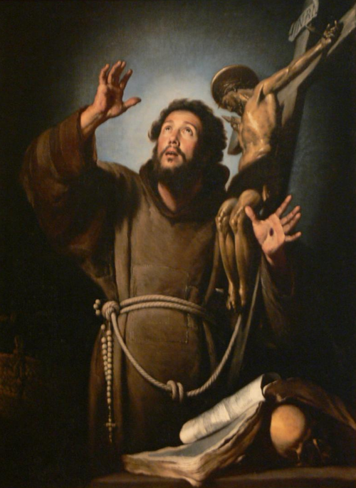 St. Francis in ecstasy, 1618, Bernardo Strozzi