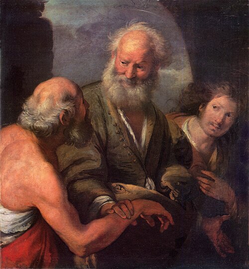 St. Peter Cures the Lame Beggar, 1650, Bernardo Strozzi
