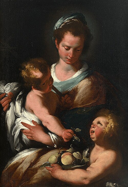 Virgin and Child with St. John the Baptist, , Bernardo Strozzi