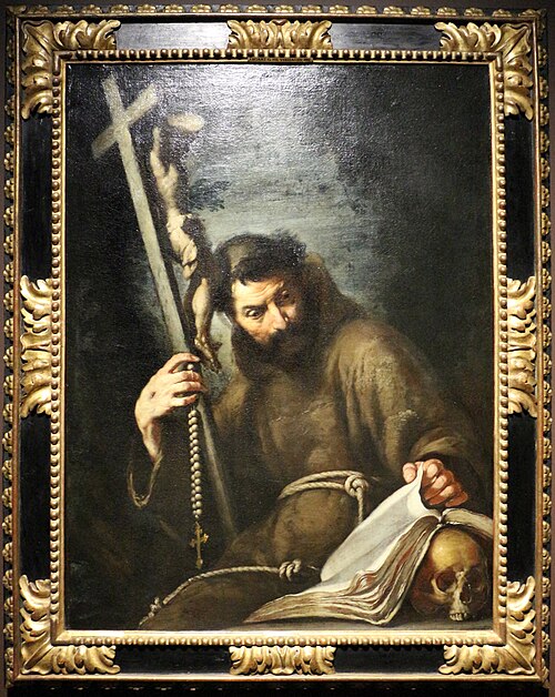san francesco legge il vangelo, 1610, Bernardo Strozzi