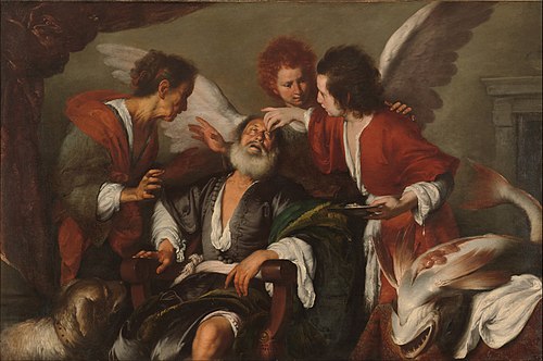 Tobias Curing His Father's Blindness, 1630, Bernardo Strozzi