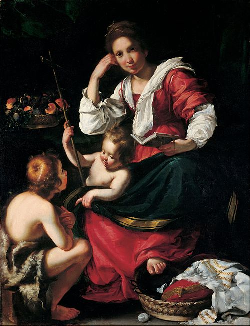 Madonna and Child with Infant Saint John, 1620, Bernardo Strozzi