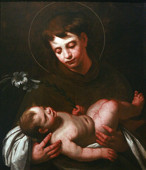 Saint Anthony of Padua holding the Infant Jesus, 1625, Bernardo Strozzi