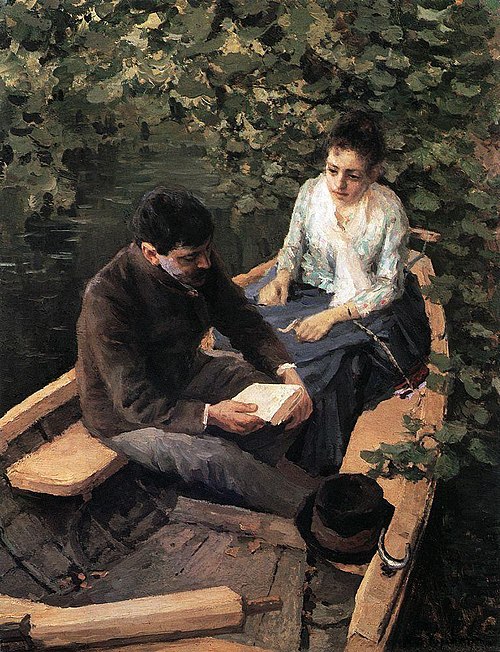 En barque, 1888, Constantin Korovine