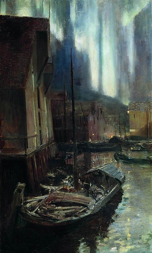 Hammerfest. Aurores boréales, 1894, Constantin Korovine