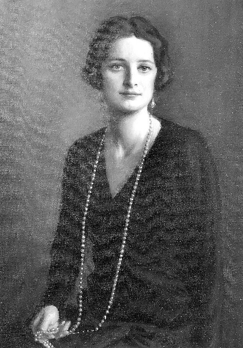 Portrait de la reine Astrid en robe noire, 1930, Gustav Bernhard Osterman