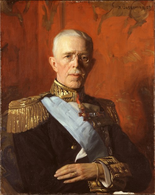 Gustav V (1858-1950), kung av Sverige, gift med Viktoria av Baden, , Gustav Bernhard Osterman