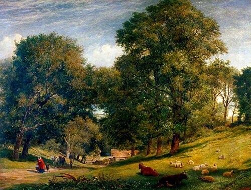 An Old English Homestead, 1854, Richard Redgrave