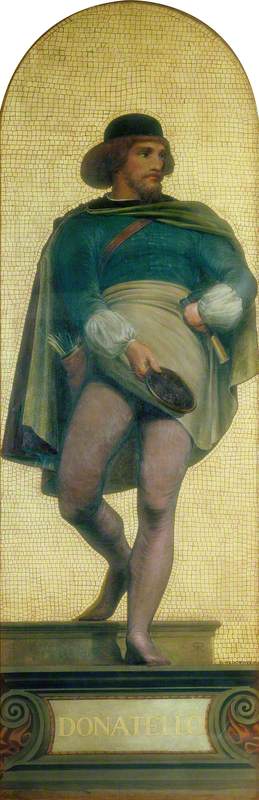 Donatello (c.1386–1466) (design for a mosaic in the Victoria and Albert Museum), 1867, Richard Redgrave