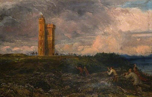 The Firing Of The Beacon, 1869, Richard Redgrave