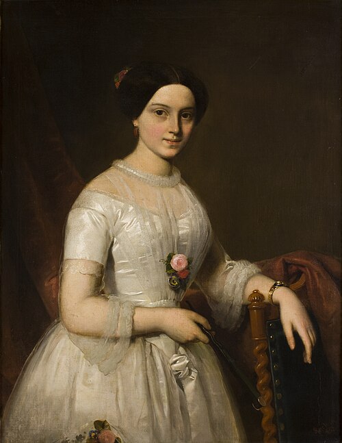 Portrait of Józefa Jabłonowska née Piwocka, 1852, Alojzy Rejchan