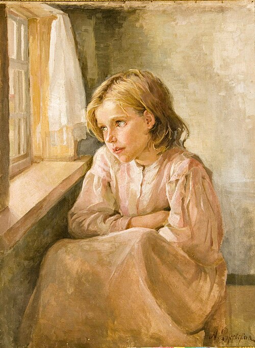 Girl At The Window, 1934, Antonina Rjevskaïa