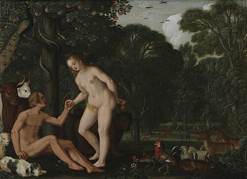 Adam et Ève au paradis, 1629, Johann König