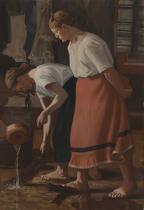 Scrubbing the Floor, 1908, Juho Rissanen