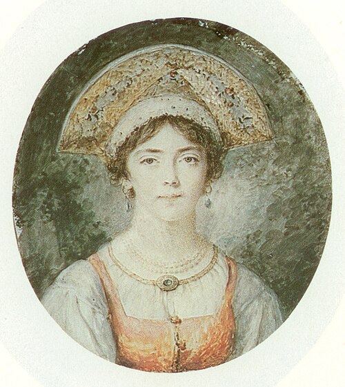 Wife Charlotta in Russian dress, 1798, Augustin Ritt