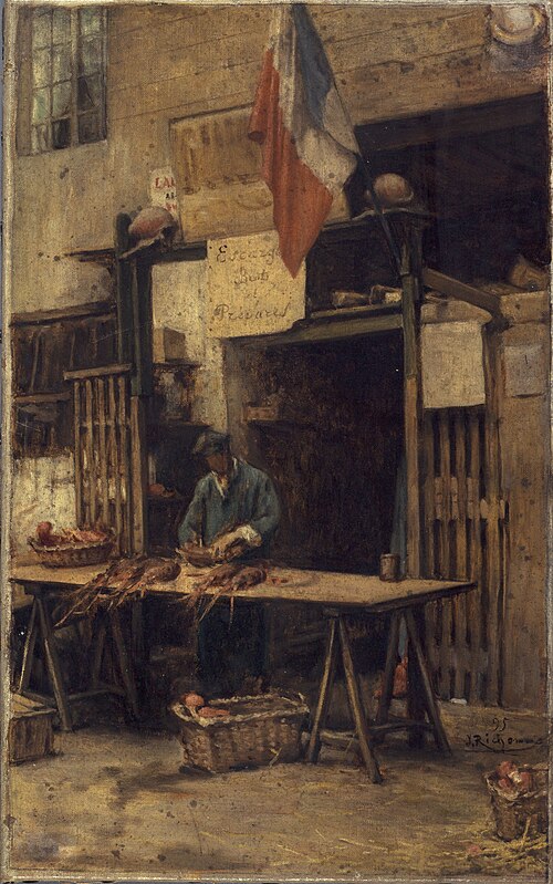La Cour du Heaume, rue Pirouette, 1895, Jules Richomme