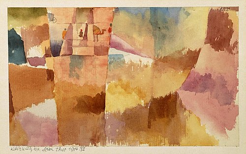 Kairouan, devant la porte, 1914, Paul Klee