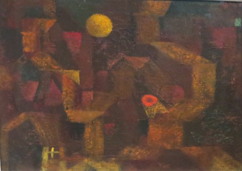Abstract Architectural Composition with Dark Yellow Ball, 1915, Paul Klee