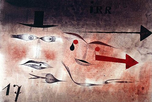 Seventeen, Insane, 1923, Paul Klee
