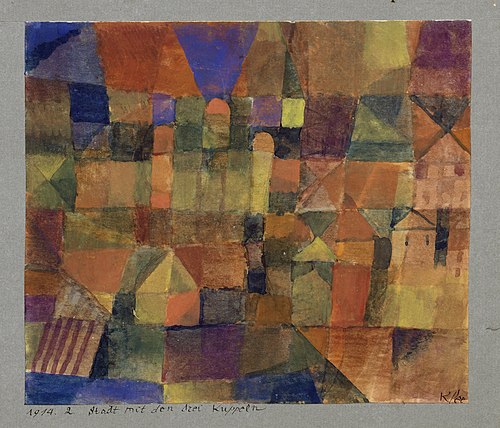 Ville aux trois coupoles, 1914, Paul Klee