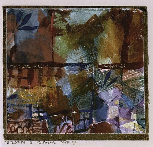 Fenster und Palmen, 1914, Paul Klee