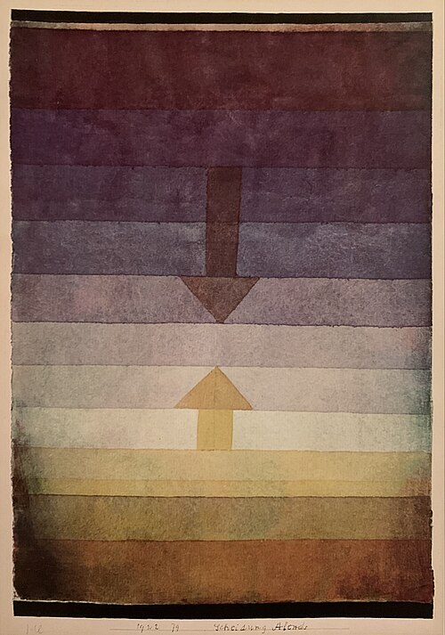 Séparation, le soir, 1922, Paul Klee