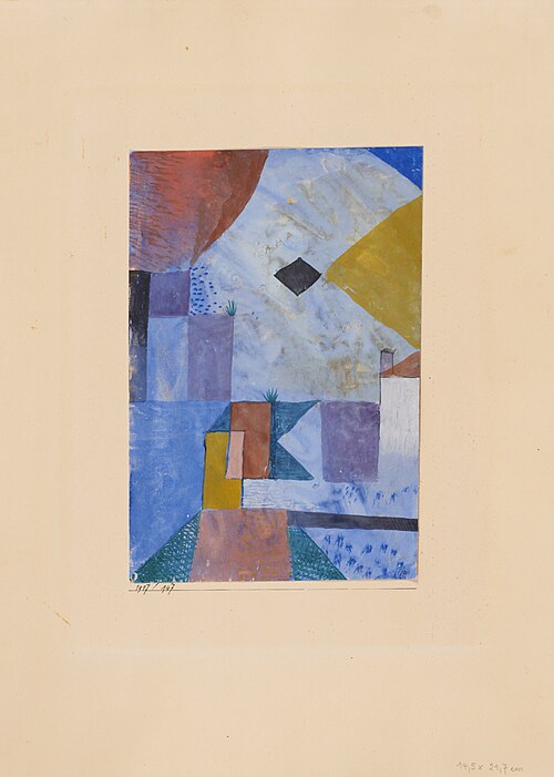 Severe landscape in blue, 1917, Paul Klee