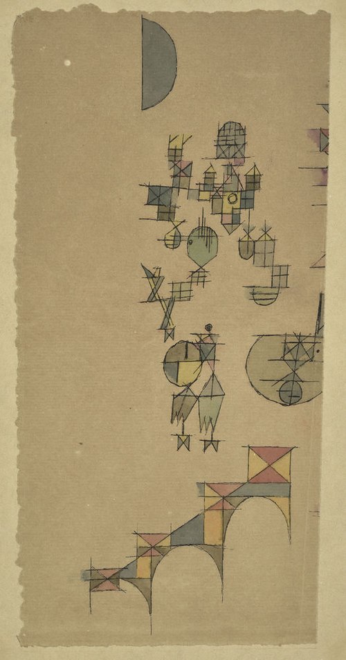 Mit der Treppe, 1918, Paul Klee