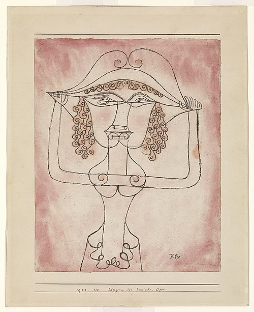 Singer of the Comic Opera, 1923, Paul Klee