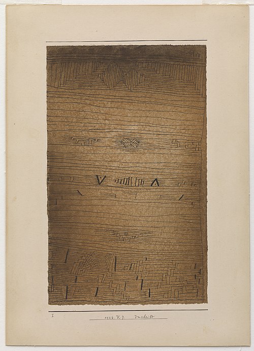 Inscription, 1926, Paul Klee