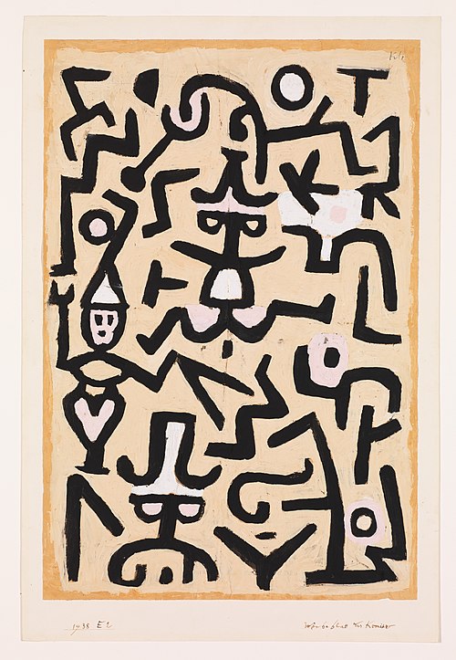 Comedians' Handbill, 1938, Paul Klee