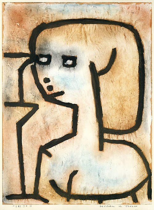Girl in Mourning, 1939, Paul Klee