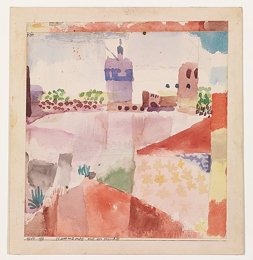 Hammamet with Its Mosque, 1914, Paul Klee