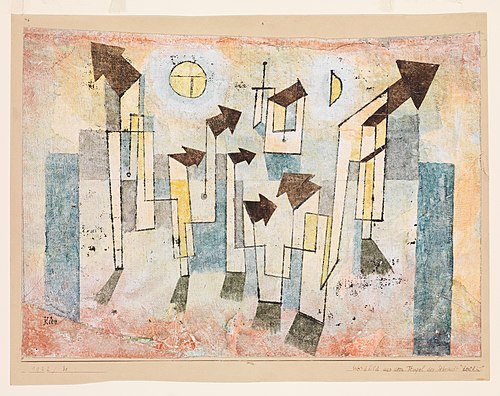 Mural from the Temple of Longing ↖Thither↗, 1922, Paul Klee