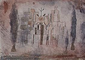 Monument in a Cemetery, 1922, Paul Klee